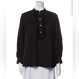 Chloe mock
Sleeve bib top ruffle top